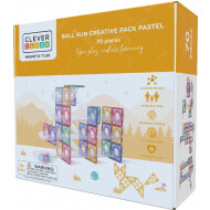 Cleverclixx Balparcours Magnetische Tegels Bouwset - 6 Ballen - 70 stuks - Merk Cleverclixx - Leeftijd 3 t/m 6 jaar
