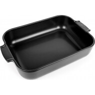 Peugeot Appolia Plat Four Rectangle - 3,7L - 36x7,5x23,6cm - Céramique - Noir - Marque Peugeot Saveurs - Couleur Noir - Matériel Céramique