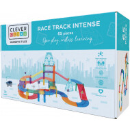 Cleverclixx Race Track Intense Magnetische Tegels Racebaan - Incl. Auto - 65 stuks - Merk Cleverclixx - Leeftijd 3 t/m 6 jaar