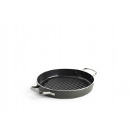 Dagelijkse Kost Keramische Grillpan - 2 Grepen - Ø28cm - Aluminium - Olijfgroen - Merk Dagelijkse Kost - Geschikt voor Gas,Keramisch,Alle warmtebronnen,Inductie,Electrisch,Halogeen,Brander,Oven