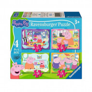 Ravensburger Puzzle Peppa Pig Famille & Maison - À partir de 3 ans - 12+16+20+24 pièces - Age à partir de 3 ans