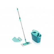 Leifheit Clean Twist M Ergo set d'essuie-glace de sol + chiffon statique - Marque Leifheit - Couleur Turquoise - Matériel Matière plastique