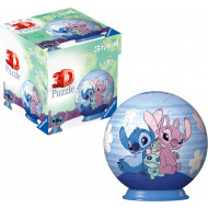 Ravensburger 3D Puzzle Ball Disney Stitch et Angel - À partir de 6 ans - Age à partir de 6 ans
