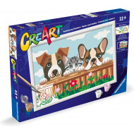 Ravensburger CreArt Large Cat and Dogs - Peinture par Numéros - Dès 11 ans - Age à partir de 1 an
