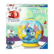 Ravensburger 3D Puzzle Ball Disney Stitch et Scrump - À partir de 6 ans - Age à partir de 6 ans