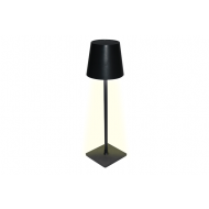 Draadloze LED tafellamp Sphere met touchbediening - Dimbaar- Oplaadbaar via USB - Zwart - Type lamp LED - Materiaal Aluminium - Kleur Zwart - Fitting Nvt - Dimbaar Ja