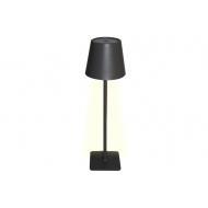 Draadloze LED tafellamp Sphere met touchbediening - Dimbaar - Oplaadbaar via USB - Donkergrijs - Materiaal Aluminium - Dimbaar Ja - Fitting Nvt - Type lamp LED - Kleur Donkergrijs