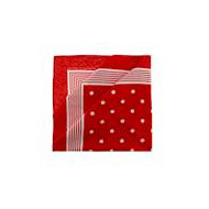 Herenzakdoek rode bollen - Topper - Merk Tiseco Home Studio - Kleur Wit 