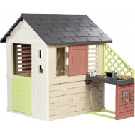 Smoby Life Nature Playhouse Maison de jeu avec cuisine - Inclus accessoires - À partir de 2 ans - Marque Smoby - Couleur Multicolore - Age à partir de 2 ans