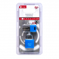 Cadenas alu 20 mm bleu + 2 clés  - Nouveau depuis 15/02/2022 - Marque Euro Tools