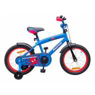 Prestige Spider kinderfiets - 16 inch - Blauw/Rood - Merk Prestige - Kleur Blauw,Rood - Lichaamslengte 104 - 110 cm - Maat 16''