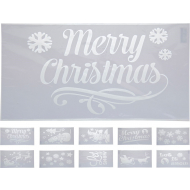 Raam Sjabloon Kerst voor Sneeuwspray - 50x30cm - 10ass