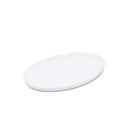Gusto Plat de Service - 38x26,5cm - Porcelaine - Blanc - Couleur Blanc - Matériel Porcelaine