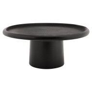 Ellips Taartschotel Op Voet - Ø26x11.2cm - Aardewerk - Zwart - Kleur Zwart - Materiaal Aardewerk