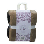 Plaid Luxe - 180x240cm - Taupe - Merk DDD - Kleur Taupe