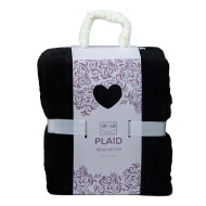Plaid Luxe - 180x240cm - Zwart - Merk DDD - Kleur Zwart