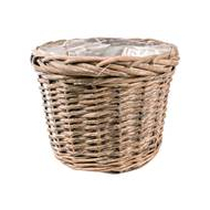 Panier en Osier à Plantes - Rond - Ø20cm - Brun - Marque DDD - Matériel Roseau commun - Contenu 10 l