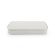 Brabantia Make & Take Boîte à Lunch Plate - 1,1L - 3,7x16,6x25,5cm - Plastique - Gris Clair - Marque Brabantia - Couleur Gris - Matériel Matière plastique