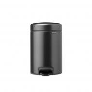Brabantia NewIcon Poubelle à Pédale V - 3L - Gris Foncé - Marque Brabantia - Couleur Gris foncé - Contenu 3 l