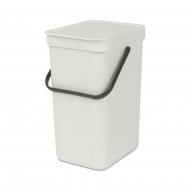 Brabantia Sort & Go Afvalemmer C - Met Muurbevestiging - 12L - Lichtgrijs - Merk Brabantia - Kleur Grijs - Inhoud 12 l