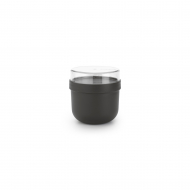 Brabantia Make & Take Pot de Yaourt - Couvercle Vissable - 0,6L - Plastique - Gris Foncé - Marque Brabantia - Couleur Gris foncé - Matériel Matière plastique