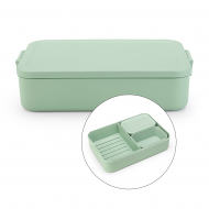 Brabantia Make & Take Boîte à Lunch Bento Large - 2L - 6,2x16,7x25,5cm - Vert Jade - Marque Brabantia - Couleur Vert - Matériel Matière plastique