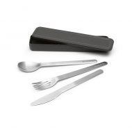 Brabantia Make & Take Set de Couverts - Plastique - Gris Foncé - 3 pièces - Marque Brabantia