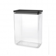 Brabantia Tasty+ Boîte à Provisions Empilable - 5,4L - 29,5x11,2x22cm - Plastique - Gris Foncé - Marque Brabantia - Couleur Gris foncé - Matériel Matière plastique