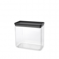 Brabantia Tasty+ Boîte à Provisions Empilable - 3,5L - 20,2x11,2x22cm - Plastique - Gris Foncé - Marque Brabantia - Couleur Gris foncé - Matériel Matière plastique