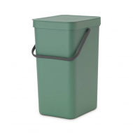 Brabantia Sort & Go Afvalemmer D - Met Muurbevestiging - 16L - Dennegroen - Merk Brabantia - Inhoud 16 l - Kleur Dennengroen