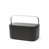 Brabantia SinkSide Aanrecht Afvalbakje - 1,8L - 10,7x12,7x22,1cm - Kunststof - Donkergrijs - Merk Brabantia - Inhoud 1,8 l - Kleur Donkergrijs