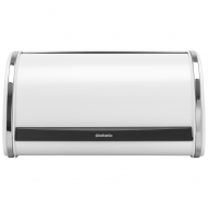 Brabantia Boîte à Pain avec Couvercle Roulant Medium - 11L - 17,3x26,5x31,6cm - Acier - Blanc - Marque Brabantia - Matériel Acier - Couleur Blanc