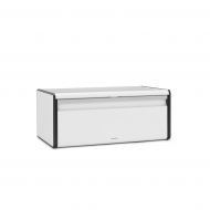 Brabantia Boîte à Pain avec Couvercle Abattant - 18L - 18,7x25x46,5cm - Acier - Blanc - Marque Brabantia - Matériel Acier - Couleur Blanc