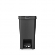 Brabantia StepUp Poubelle à Pédale D - 16L - Gris Foncé - Marque Brabantia - Contenu 16 l - Couleur Gris foncé