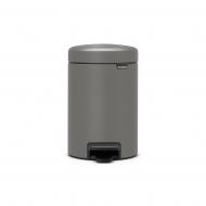 Brabantia NewIcon Pedaalemmer V - 3L - Mineral Concrete  Grey - Merk Brabantia - Inhoud 3 l - Kleur Grijs