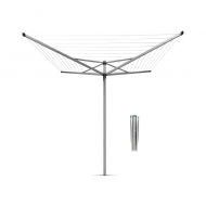 Brabantia Topspinner Droogmolen - Met Metalen Grondanker - 40m - Grijs - Merk Brabantia - Materiaal Metaal