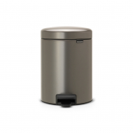 Brabantia NewIcon Poubelle à Pédale W - 5L - Platine - Marque Brabantia - Couleur Platine - Contenu 5 l