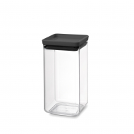 Brabantia Tasty+ Boîte à Provisions Empilable Carré - 1,6L - 11,1x11,1x20,1cm - Gris Foncé - Marque Brabantia - Couleur Gris foncé - Matériel Matière plastique