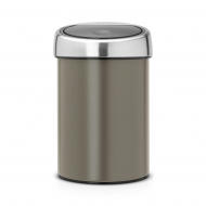 Brabantia Touch Bin Poubelle A - Avec Fixation Murale - 3L - Platine - Marque Brabantia - Contenu 3 l - Couleur Platine
