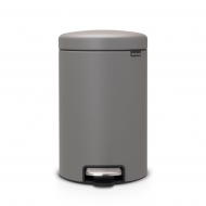 Brabantia NewIcon Pedaalemmer X - 12L - Mineral Concrete Grey - Merk Brabantia - Inhoud 12 l - Kleur Grijs