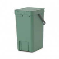 Brabantia Sort & Go Afvalemmer C - Met Muurbevestiging - 12L - Dennegroen - Merk Brabantia - Inhoud 12 l - Kleur Dennengroen