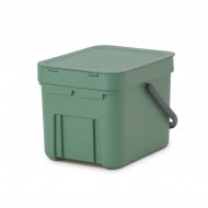 Brabantia Sort & Go Afvalemmer S - Met Muurbevestiging - 6L - Dennegroen - Merk Brabantia - Inhoud 6 l - Kleur Dennengroen