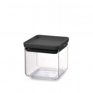 Brabantia Tasty+ Boîte à Provisions Empilable Carré - 0,7L - 11,1x11,1x10,6cm - Gris Foncé - Marque Brabantia - Couleur Gris foncé - Matériel Matière plastique
