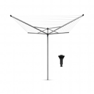 Brabantia Topspinner Droogmolen - Met Kunststof Betonanker - 40m - Grijs - Merk Brabantia - Materiaal Metaal