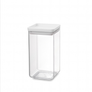 Brabantia Tasty+ Boîte à Provisions Empilable Carré - 1,6L - 11,1x11,1x20,1cm - Gris Clair - Marque Brabantia - Matériel Matière plastique - Couleur Gris