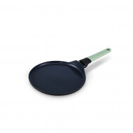 Brabantia Tasty+ Poêle à Crêpes - Anti-Adhésive - Ø25cm - Aluminium - Vert Jade - Marque Brabantia - Convient pour Keramisch,Induction,Gaz,Électrique