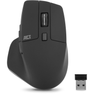 ACT Souris Sans Fil Multi-Connect – Bluetooth/Récepteur USB-A – 2400 DPI – Silent Click – Noir