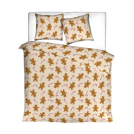 Housse de Couette Cookie – Lit Double – 140x200 cm - Couleur Brun