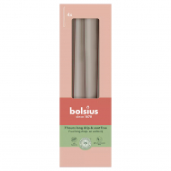 Bolsius Gotische Kaarsen - 7h Brandduur - Ø24mm - 24,5cm - Light Taupe - 4 Stuks - Merk Bolsius - Aantal branduren 7u