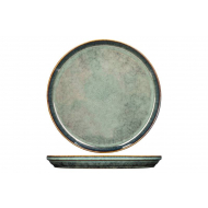 Cosy&Trendy Jade Assiette à Dessert - 22,5x2,5cm - Grès - Vert Foncé - Marque Cosy & Trendy - Matériel Poterie - Couleur Vert foncé